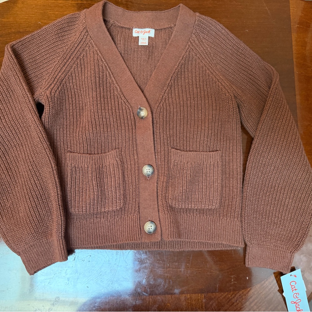 Cat & Jack Brown Knit Cardigan